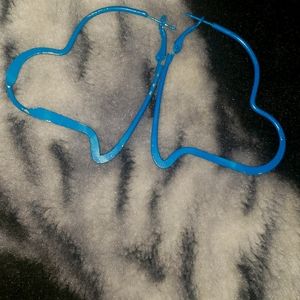 Blue heart 💙 shaped earrings